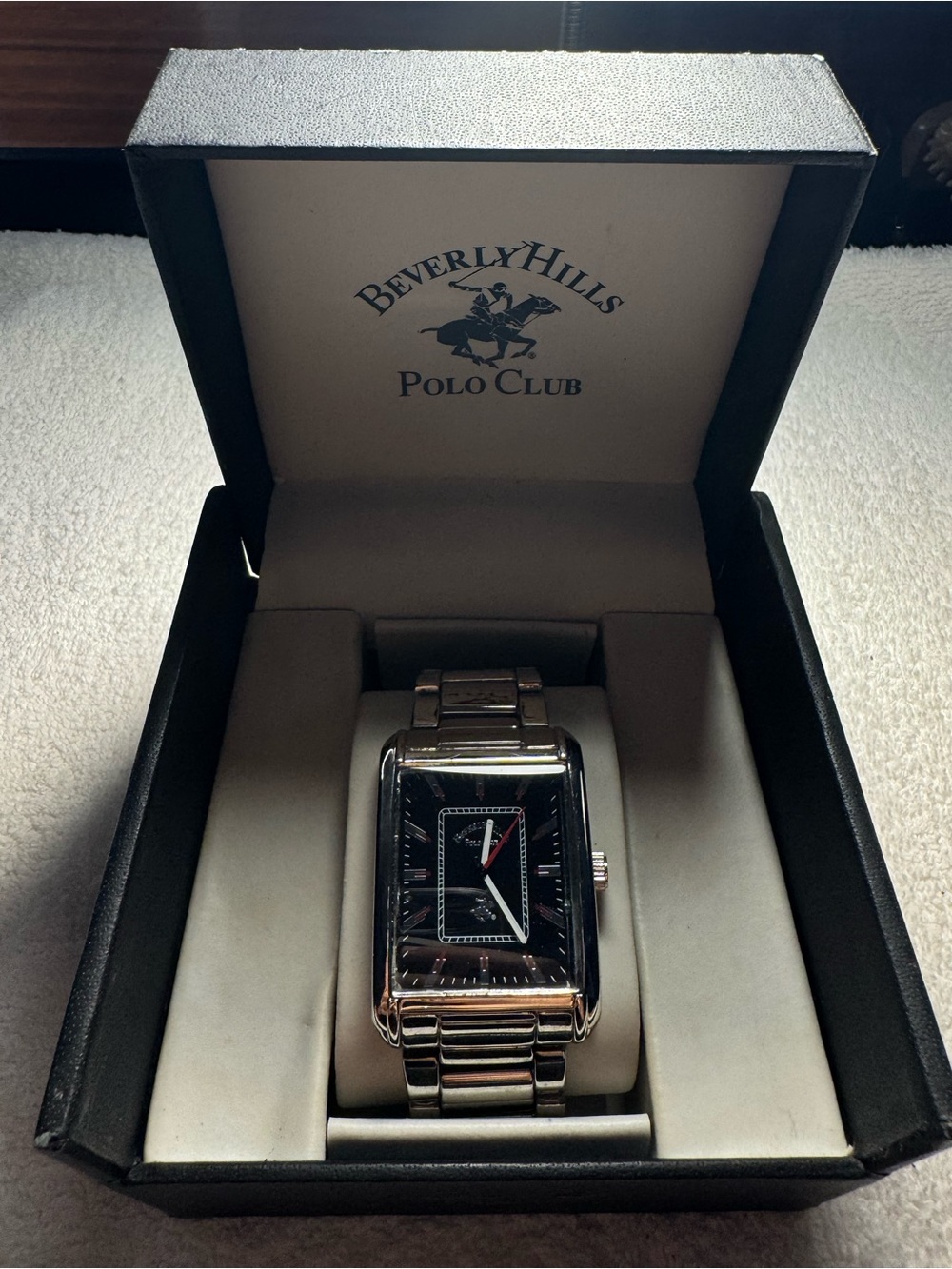 Beverly Hills Polo Club Stainless Steel Men Watch 52871 PARTS OR REPAIR ONLY